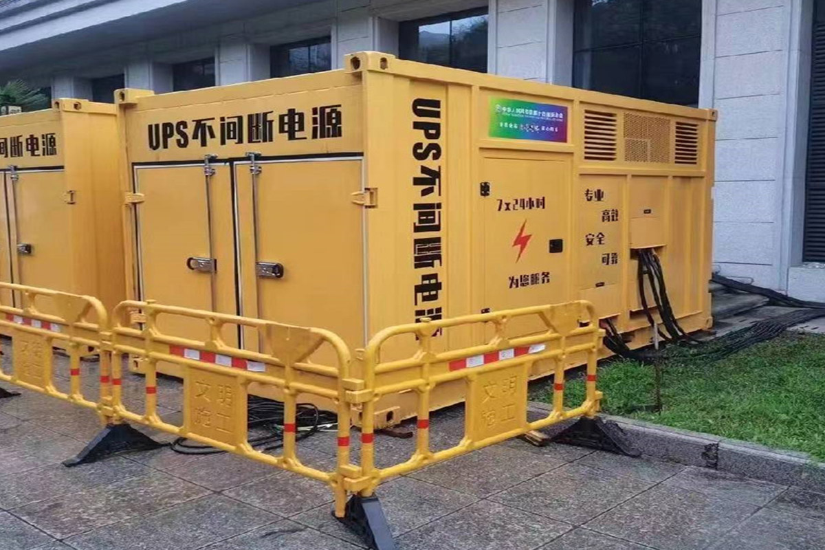 高州发电机租赁施工现场