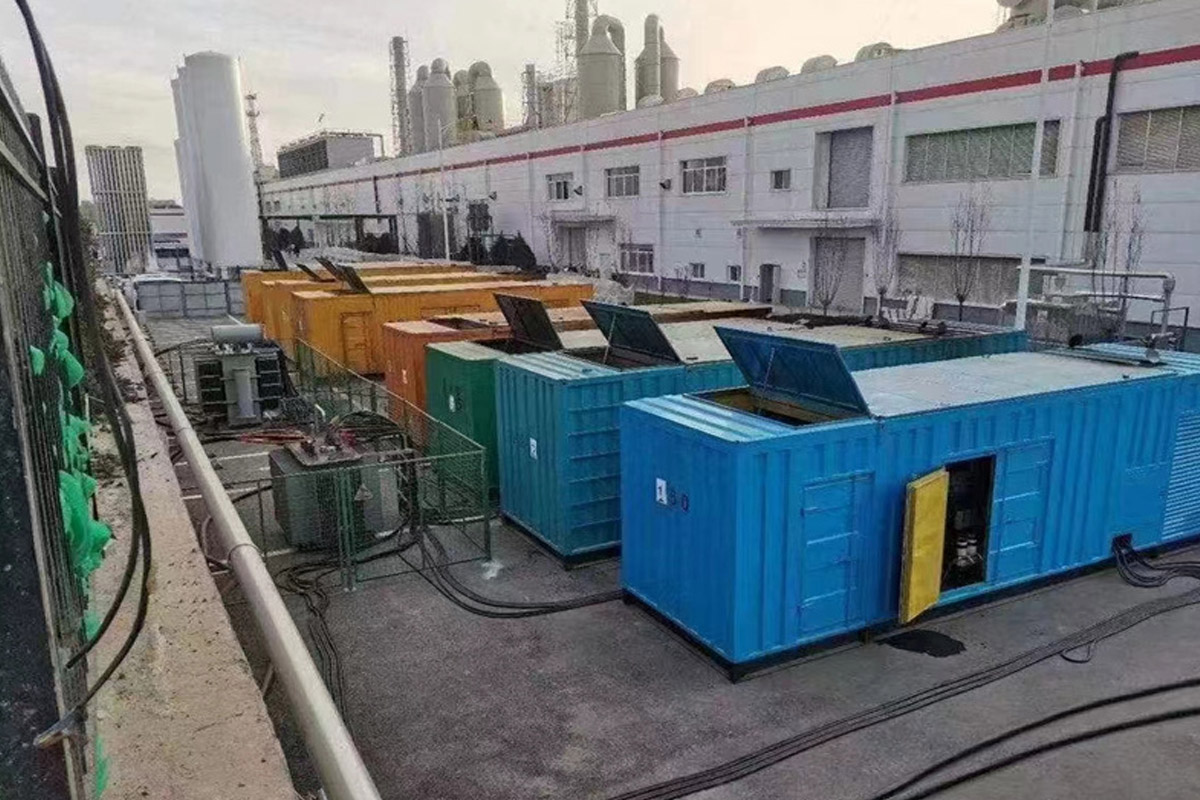 高州发电机租赁施工现场